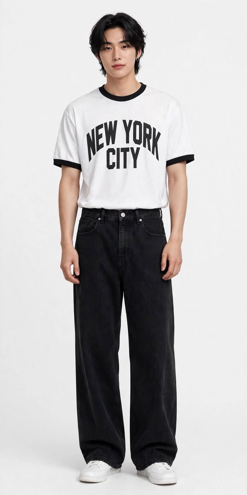 NYC Contrast Trim T-Shirt