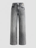Vintage Grey Wide-Leg Jeans