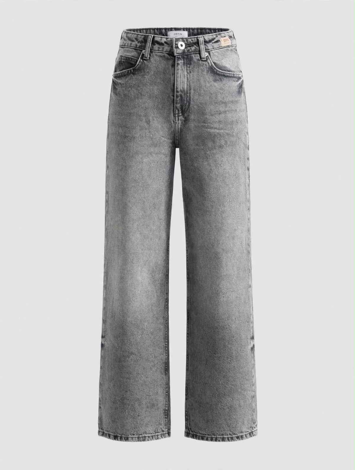 Vintage Grey Wide-Leg Jeans