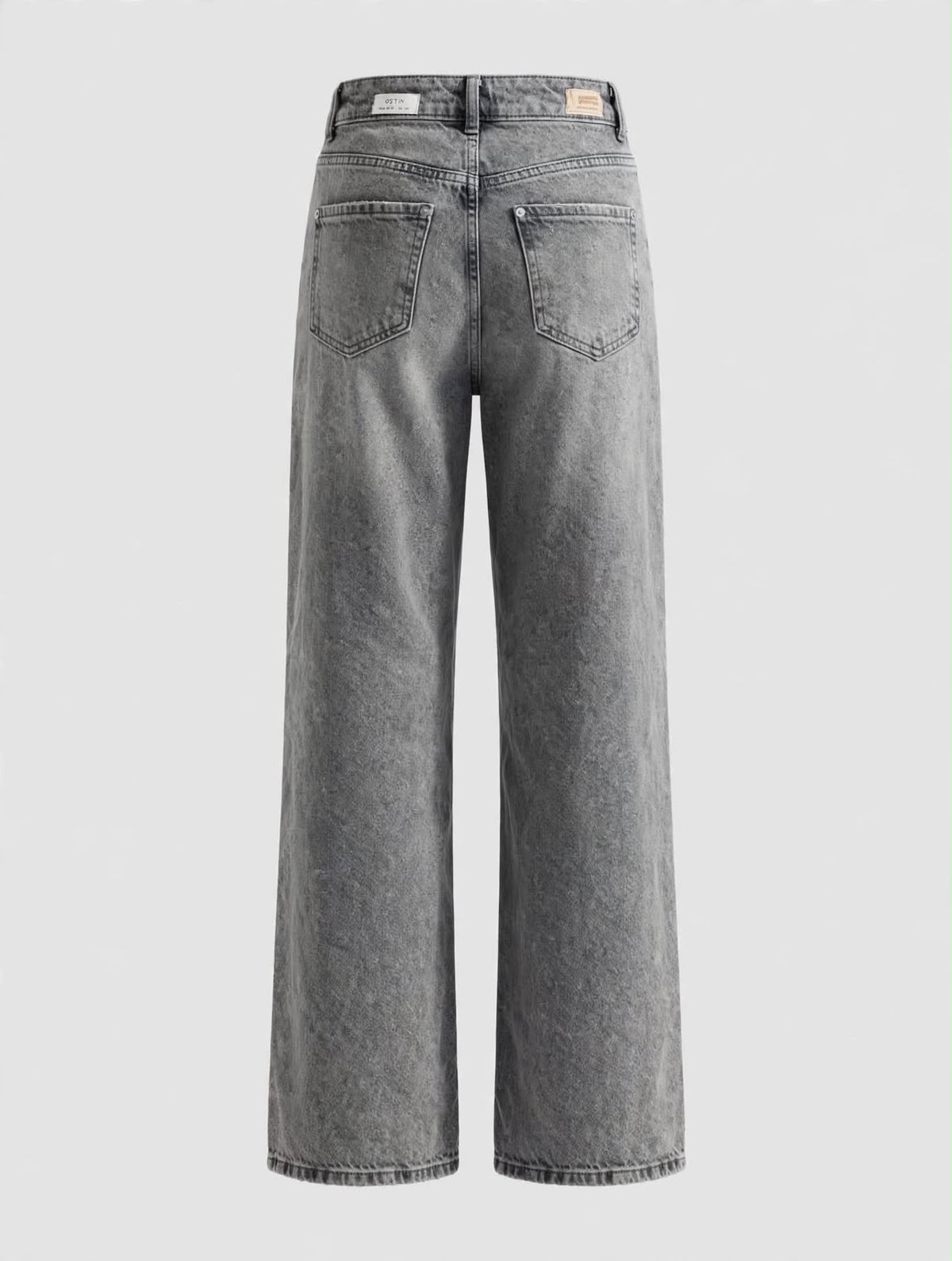 Vintage Grey Wide-Leg Jeans