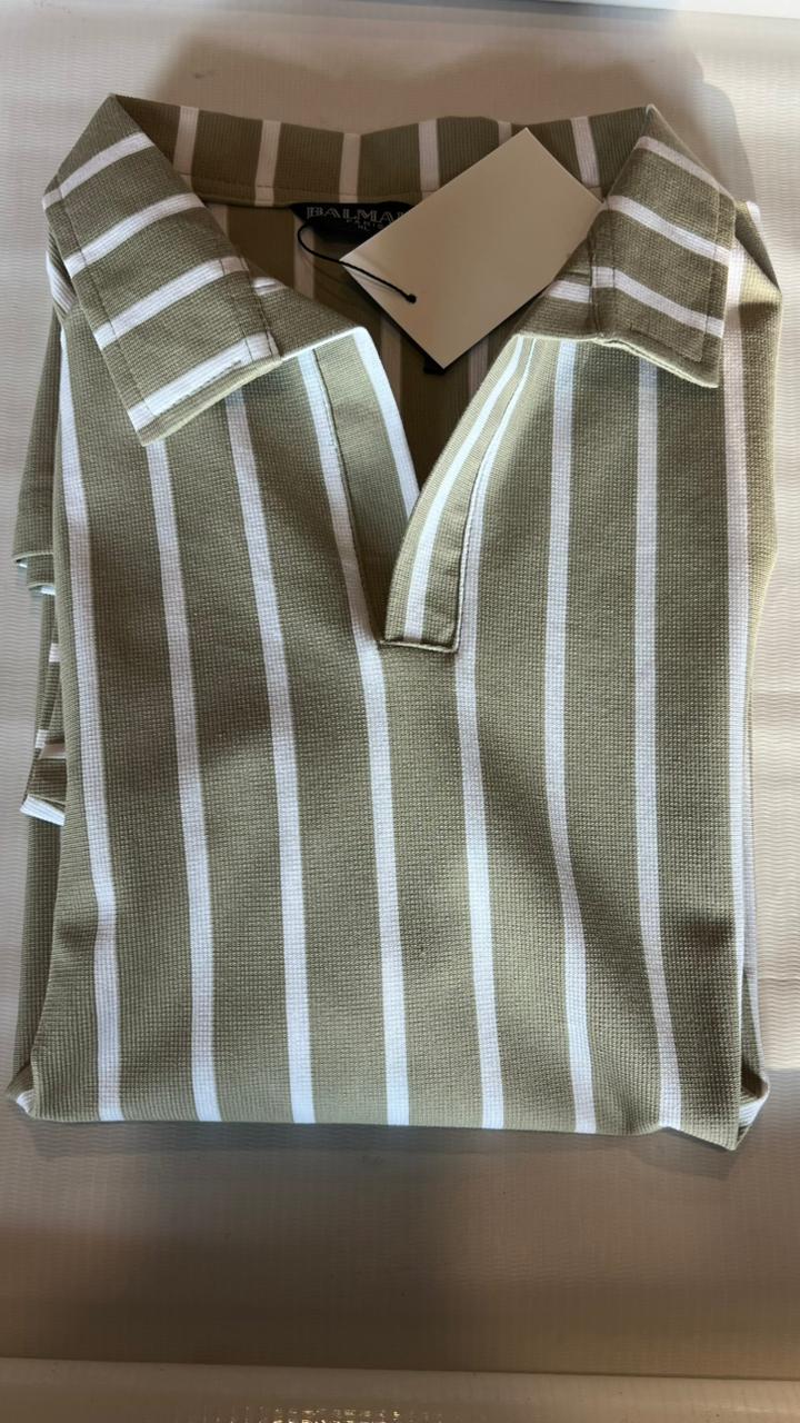 The Johnny Collar Strip Line Polo - House Of Brand