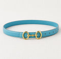 Gucci Horsebit Edition Sky Blue Slim Leather Belt