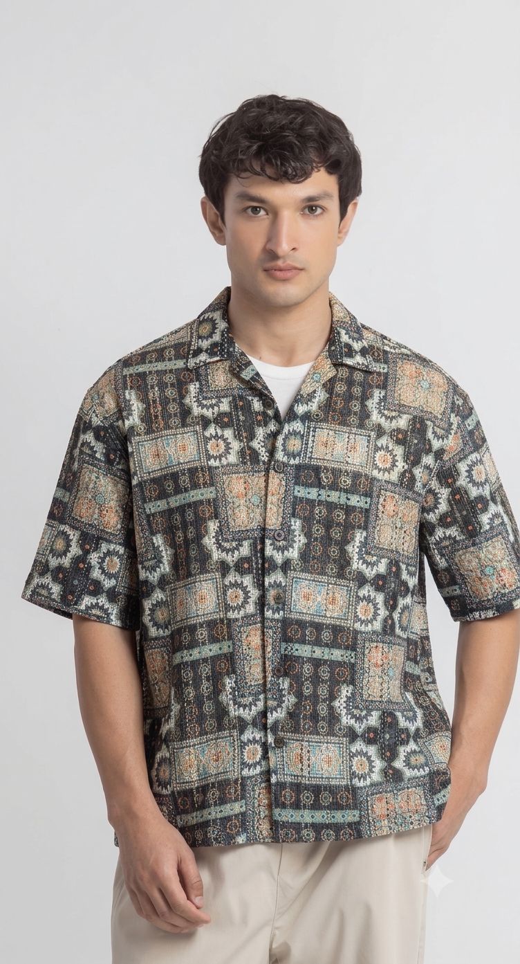 Premium Aztec Mosaic Resort Shirt