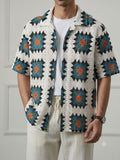 Premium Geometric Crochet Print Shirt