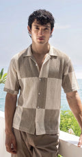 Premium Textured Block Check Shirt