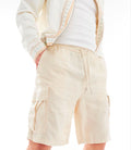 Linen Utility Cargo Shorts