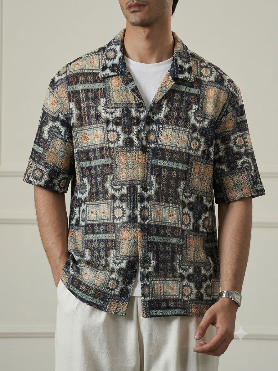 Premium Aztec Mosaic Resort Shirt