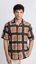 Premium Geometric Crochet Print Shirt
